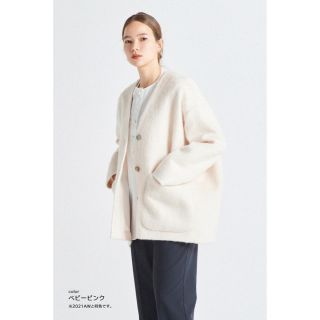 LOEWE レディース ノーカラー ジャケット ホワイト 38 タック