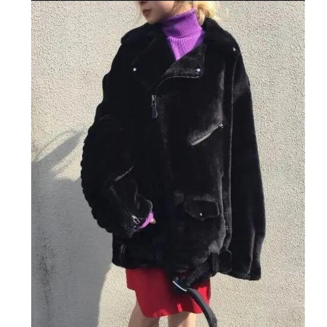 希少!g.v.g.v. FAUXFURLACEUPBIKERJACKET 【送料無料】 48%割引 www