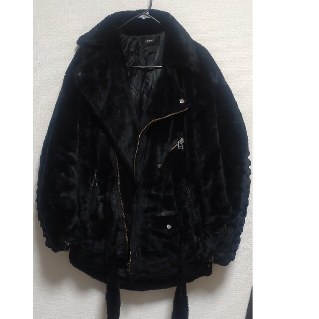 G.V.G.V.(ジーヴィジーヴィ)の希少!g.v.g.v. FAUXFURLACEUPBIKERJACKET レディースのジャケット/アウター(ブルゾン)の商品写真