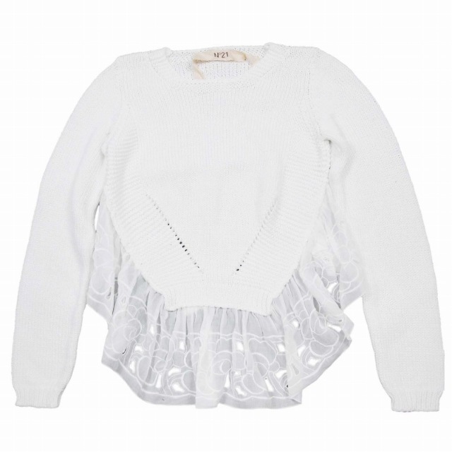 100%安い 美品 ヌメロヴェントゥーノ N°21 レース 切替 ニット プル