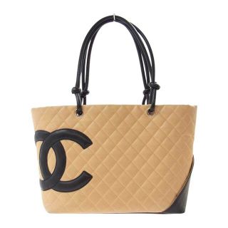 シャネル(CHANEL)のCHANEL シャネル ハンドバッグ カンボンライン  ココマーク トート バッグ ベージュ ベージュ系【中古】(ハンドバッグ)