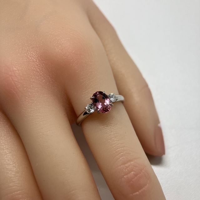 高級 ピンク インペリアルトパーズ1.26ct リング 鑑付 レディースのアクセサリー(リング(指輪))の商品写真