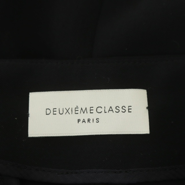 DEUXIEME CLASSE(ドゥーズィエムクラス)のドゥーズィエムクラス クロップドワイドパンツ タック 34 黒 ブラック /AA レディースのパンツ(その他)の商品写真