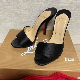 クリスチャンルブタン(Christian Louboutin)のクリスチャンルブタン　サテンミュール　黒　36 1/2(ミュール)