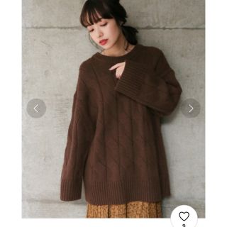 ローリーズファーム(LOWRYS FARM)の新品LOWRYS FARM  ワイドケーブルプルオーバー(ニット/セーター)