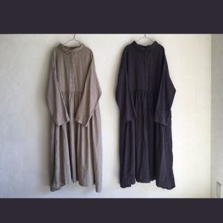 ネストローブ(nest Robe)のネストローブ　リネン切替ギャザーワンピース(ロングワンピース/マキシワンピース)