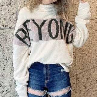 GYDA - GYDA 新品 秋冬 人気商品 BEYONDモールニットトップス 白 セーター