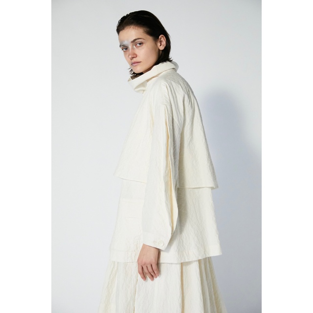 21aw完壳品ENFOLD Crumple Cotton ハイネックJACKET-