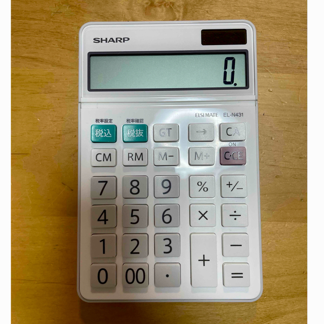 SHARP(シャープ)のSHARP 電卓　EL-N431 インテリア/住まい/日用品のオフィス用品(オフィス用品一般)の商品写真