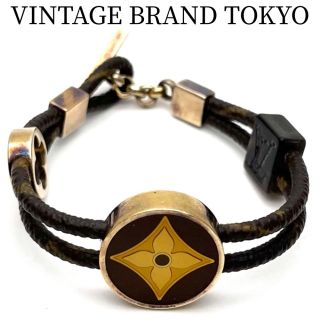 ルイヴィトン(LOUIS VUITTON)のLOUIS VUITTON ルイヴィトン ブレスレット モノグラム ブラスレ・フルール アクセサリー  Ag925   M65441 ブラウン 茶 ゴールド金具 レディース【中古品】(ブレスレット/バングル)