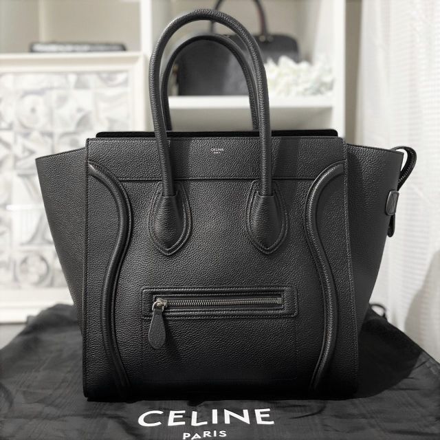 現金特価】 celine - 美品☆ 2020年 セリーヌ ラゲージ ミニ 黒 レザー