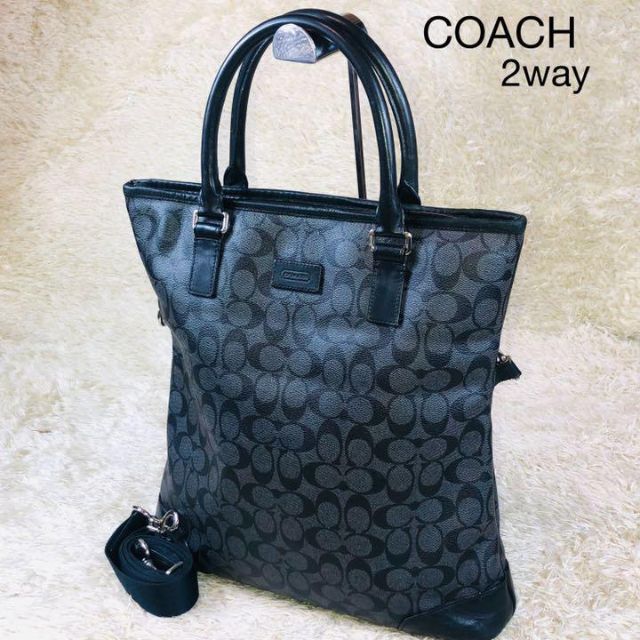 オンライン取扱店 極美品✨A4可 COACH 2way ショルダー ビジネスバッグ