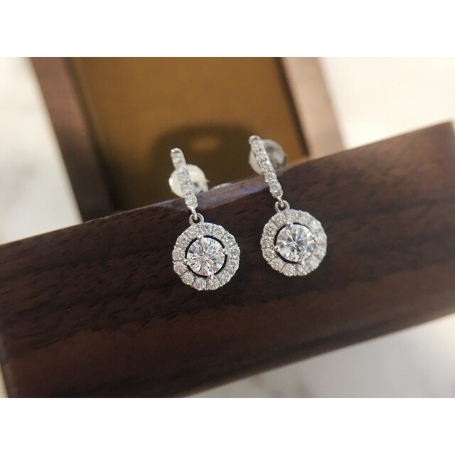 天然ダイヤモンドピアス1.06ct　k18