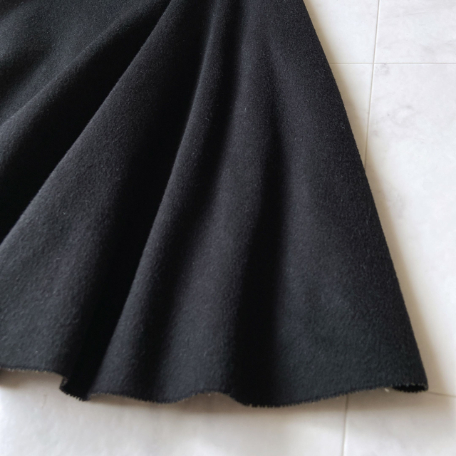 Drawer(ドゥロワー)のDRAWER ドゥロワー　アルパカ混　フレアスカート レディースのスカート(ひざ丈スカート)の商品写真