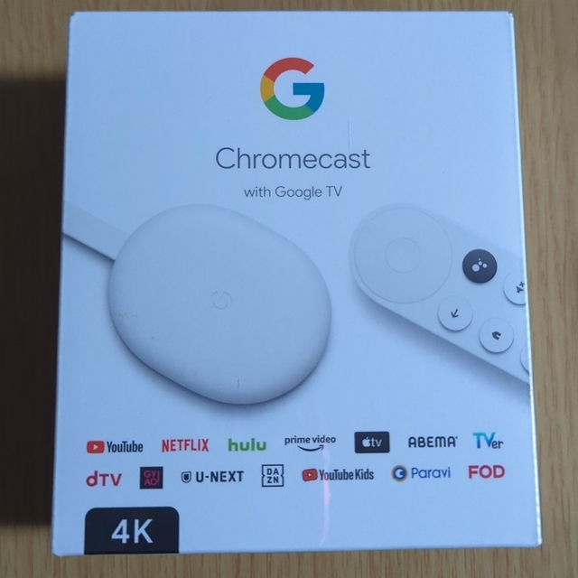 Chromecast with Google TV 4k  新品未開封 オマケ スマホ/家電/カメラのテレビ/映像機器(その他)の商品写真
