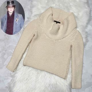 グッチ(Gucci)の本物 グッチ ハイネック ローゲージ 長袖 ニット セーター S アイボリー(ニット/セーター)