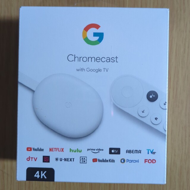 Chromecast with Google TV 4k 新品未開封 白 スマホ/家電/カメラのテレビ/映像機器(その他)の商品写真