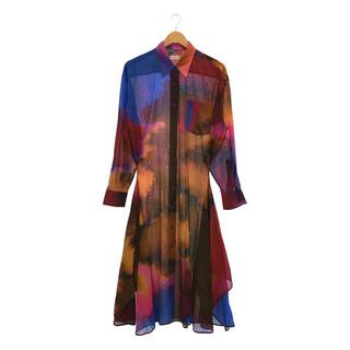 ドリスヴァンノッテン(DRIES VAN NOTEN)の【新品】  DRIES VAN NOTEN / ドリスヴァンノッテン | 2022SS | Dras Water Color Dress 水彩柄 ロング ワンピース ドレス | 36 | マルチカラー | レディース(ロングワンピース/マキシワンピース)