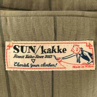 【新品】  SUN/KAKKE / サンカッケー | PLAID ダブルブレストジャケット | S | KHAKI | メンズ