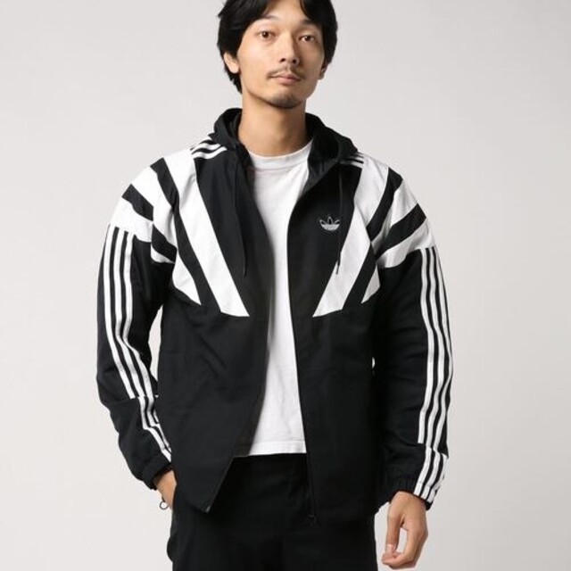 adidas(アディダス)の【SPIRIT】adidas★ウインドブレーカー★ナイロンジャケット★黒★XL メンズのジャケット/アウター(ナイロンジャケット)の商品写真