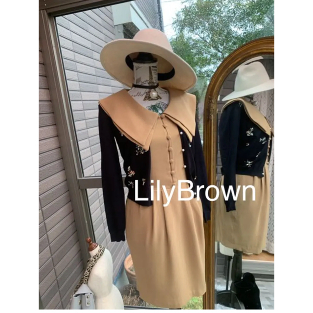 Lily Brown(リリーブラウン)の綺麗なお姉さんのリリーブラウンお洒落ワンピース レディースのワンピース(ひざ丈ワンピース)の商品写真
