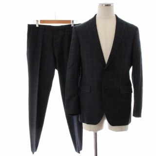 一回着用後クリーニング済 HUGO BOSS 60サイズ 紺スーツ シャツ付き