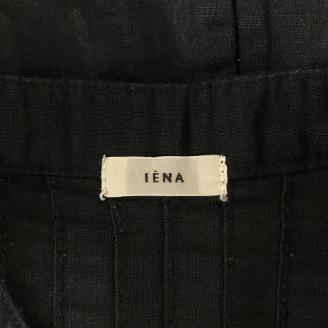 IENA(イエナ)のIENA / イエナ | 2022SS | コットンリネン タックブラウス シャツ | FREE | ブラック | レディース レディースのトップス(シャツ/ブラウス(半袖/袖なし))の商品写真