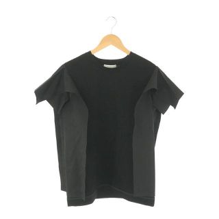 スリーワンフィリップリム(3.1 Phillip Lim)の【美品】  3.1 Phillip Lim /  スリーワンフィリップリム | ラッフルスリーブ Tシャツ ノースリーブ フリル カットソー | XS | ブラック | レディース(Tシャツ(半袖/袖なし))