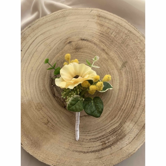 春のお花のクラッチブーケ＆ブートニア ハンドメイドのウェディング(ブーケ)の商品写真