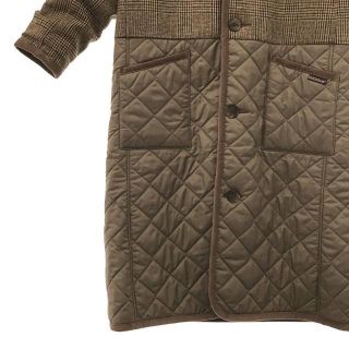 【新品】 LAVENHAM / ラベンハム | 2019AW | KETTLEBURGH FAR キルティングバーグファーコート | 36 |  グレー調・マルチチェック | レディース