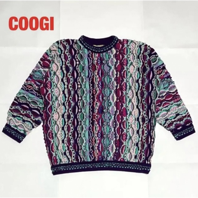 希少】COOGI クージー 3Dニット 編み込み クレイジーパターン 90s www