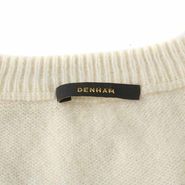 DENHAM ニット セーター プルオーバー ウール 長袖 XL アイボリー