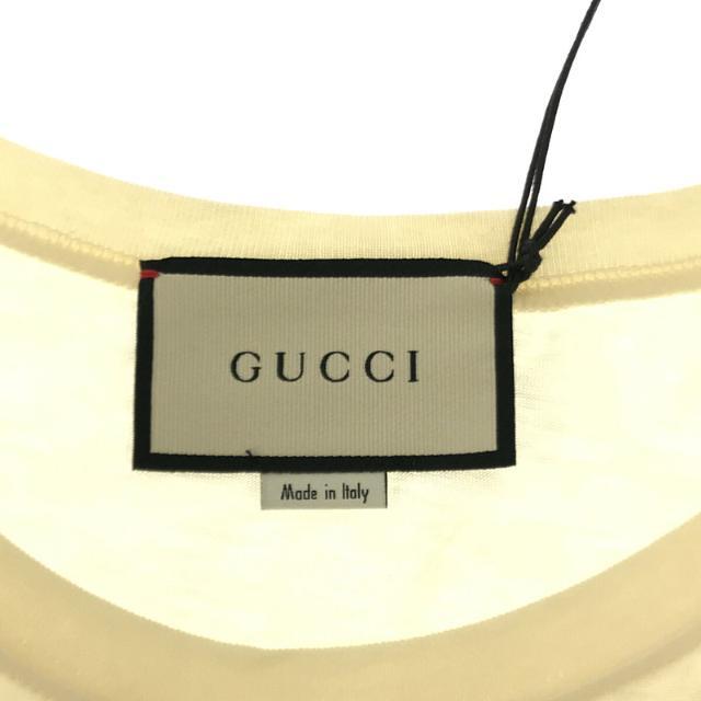 Gucci(グッチ)の【新品】  GUCCI / グッチ | 492347 XJARN イタリア製 スパンコール ロゴ Tシャツ  ユニセックス | M | アイボリー | メンズ メンズのトップス(Tシャツ/カットソー(半袖/袖なし))の商品写真
