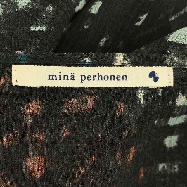 mina perhonen(ミナペルホネン)のmina perhonen / ミナペルホネン | 2010SS | before ビフォア silk シルク 100％ 総柄 シースルー ブラウス | 36 | マルチカラー | レディース レディースのトップス(シャツ/ブラウス(半袖/袖なし))の商品写真