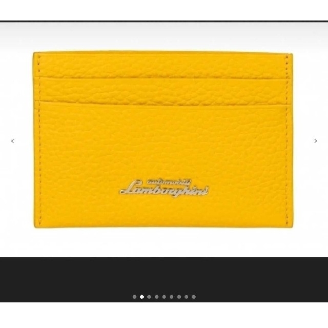 ランボルギーニ　二つ折り財布　レザー　本革　黄色　イエロー　正規　カードケース