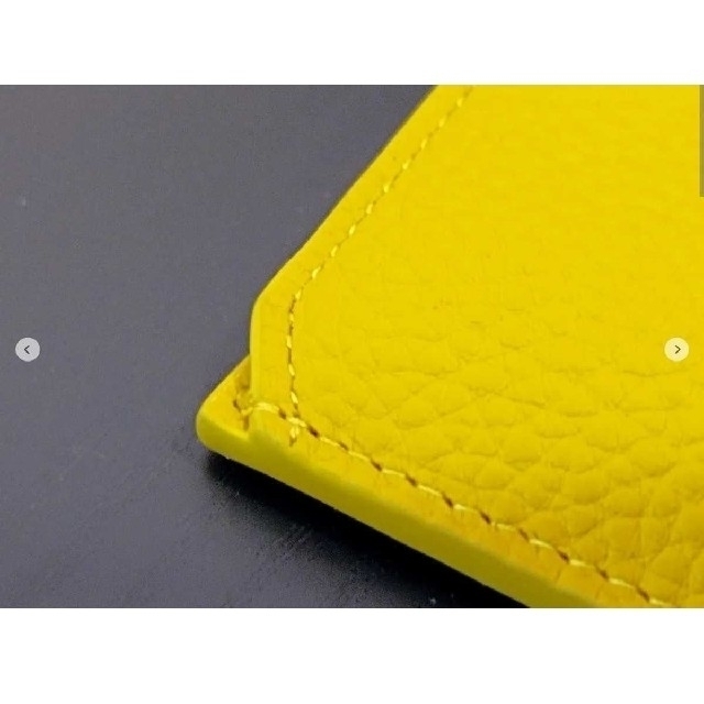 ランボルギーニ　二つ折り財布　レザー　本革　黄色　イエロー　正規　カードケース