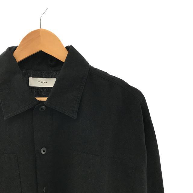 marka(マーカ)の【新品】  marka / マーカ | 2021AW | UTILITY SHIRT PULL OVER プルオーバーシャツ | 2 | ブラック | メンズ メンズのトップス(Tシャツ/カットソー(七分/長袖))の商品写真