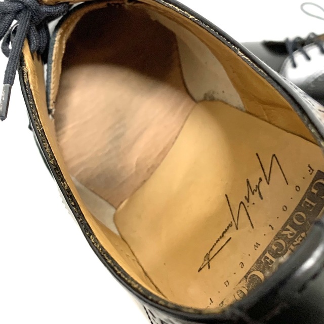 Yohji Yamamoto(ヨウジヤマモト)のヨウジヤマモト × ジョージコックス コラボシューズ 黒レザー 24.5cm レディースの靴/シューズ(ローファー/革靴)の商品写真