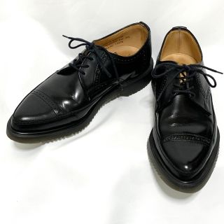 ヨウジヤマモト(Yohji Yamamoto)のヨウジヤマモト × ジョージコックス コラボシューズ 黒レザー 24.5cm(ローファー/革靴)