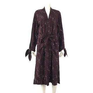 フィーニー(PHEENY)のPHEENY / フィーニー | Rayon heart printed robe ベルト付き ハート 総柄 レーヨンハートプリントローブ ガウン | F | ボルドー | レディース(その他)