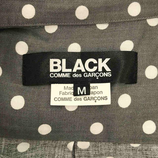 BLACK COMME des GARCONS(ブラックコムデギャルソン)の【新品】  BLACK COMME des GARCONS / ブラックコムデギャルソン | AD2019 2020SS | レーヨン キュプラ 切替 ドットシャツ | M | ブラック / グレー | メンズ メンズのトップス(Tシャツ/カットソー(七分/長袖))の商品写真