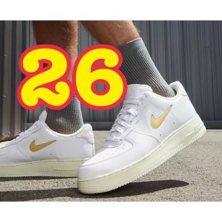 ナイキ(NIKE)の26プレミアムイエロー　NIKE エアフォース1(スニーカー)