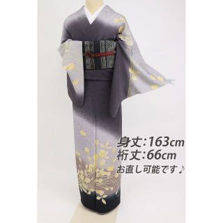 《もん様専用★訪問着『中村玉緒』金色の薔薇の花■袷正絹着物◆SB11-21》(着物)