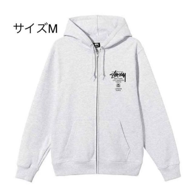 贅沢 stussy スウェットパーカー サイズM グレー シップアップ メンズ