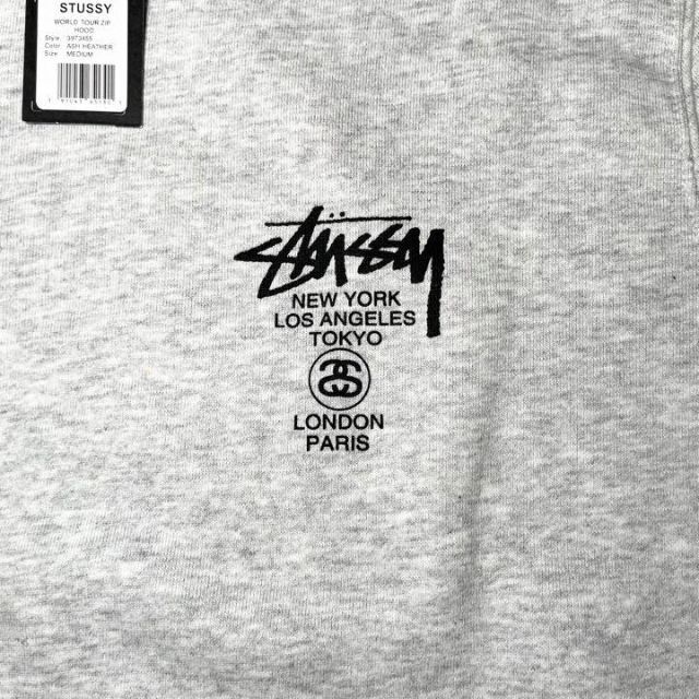 【新品】stussy スウェットパーカー　サイズM グレー　シップアップ