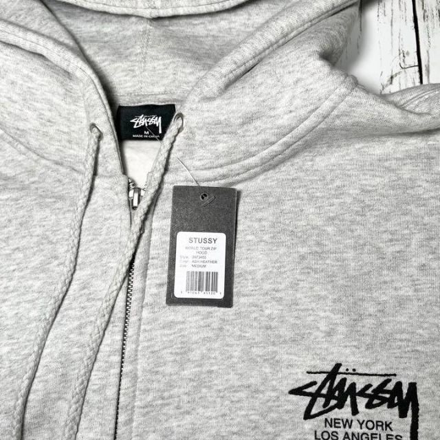 【新品】stussy スウェットパーカー　サイズM グレー　シップアップ