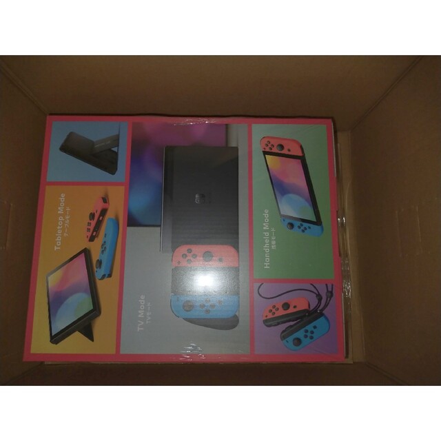 Nintendo Switch有機ELモデル ネオンブルー エンタメ/ホビーのゲームソフト/ゲーム機本体(家庭用ゲーム機本体)の商品写真