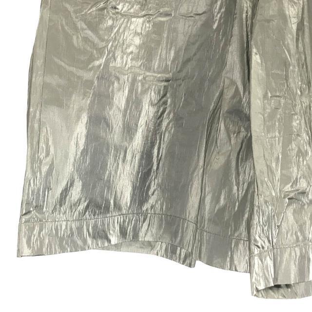 【新品】 DRIES VAN NOTEN / ドリスヴァンノッテン | 2021SS | メタリック ワイド イージー ハーフ パンツ LOOK使用 | 34 | シルバー | レディース