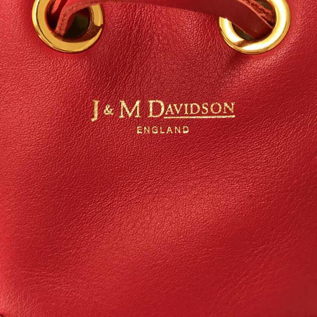 【新品】 J&M DAVIDSON / ジェイアンドエムデヴィッドソン | ユナイテッドアローズ 別注 MINI FRINGE CARNIVAL ミニ  カーニバル フリンジ レザー 巾着 ショルダーバッグ | レッド | レディース