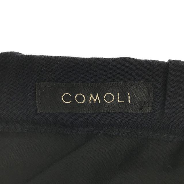 COMOLI(コモリ)のCOMOLI / コモリ | 2022SS | ウール 二―タックパンツ V01-03023 | 3 | ネイビー | メンズ メンズのパンツ(その他)の商品写真